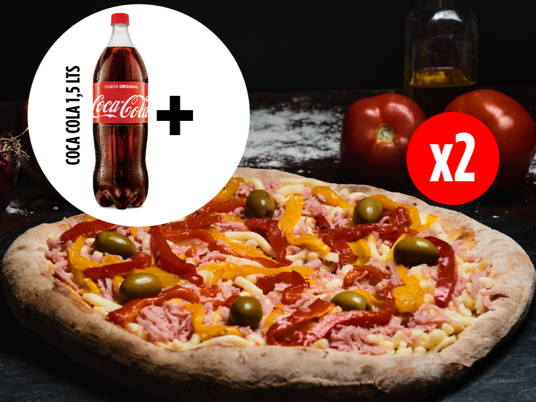 2 Pizzas Especiales + Coca 1.5lts