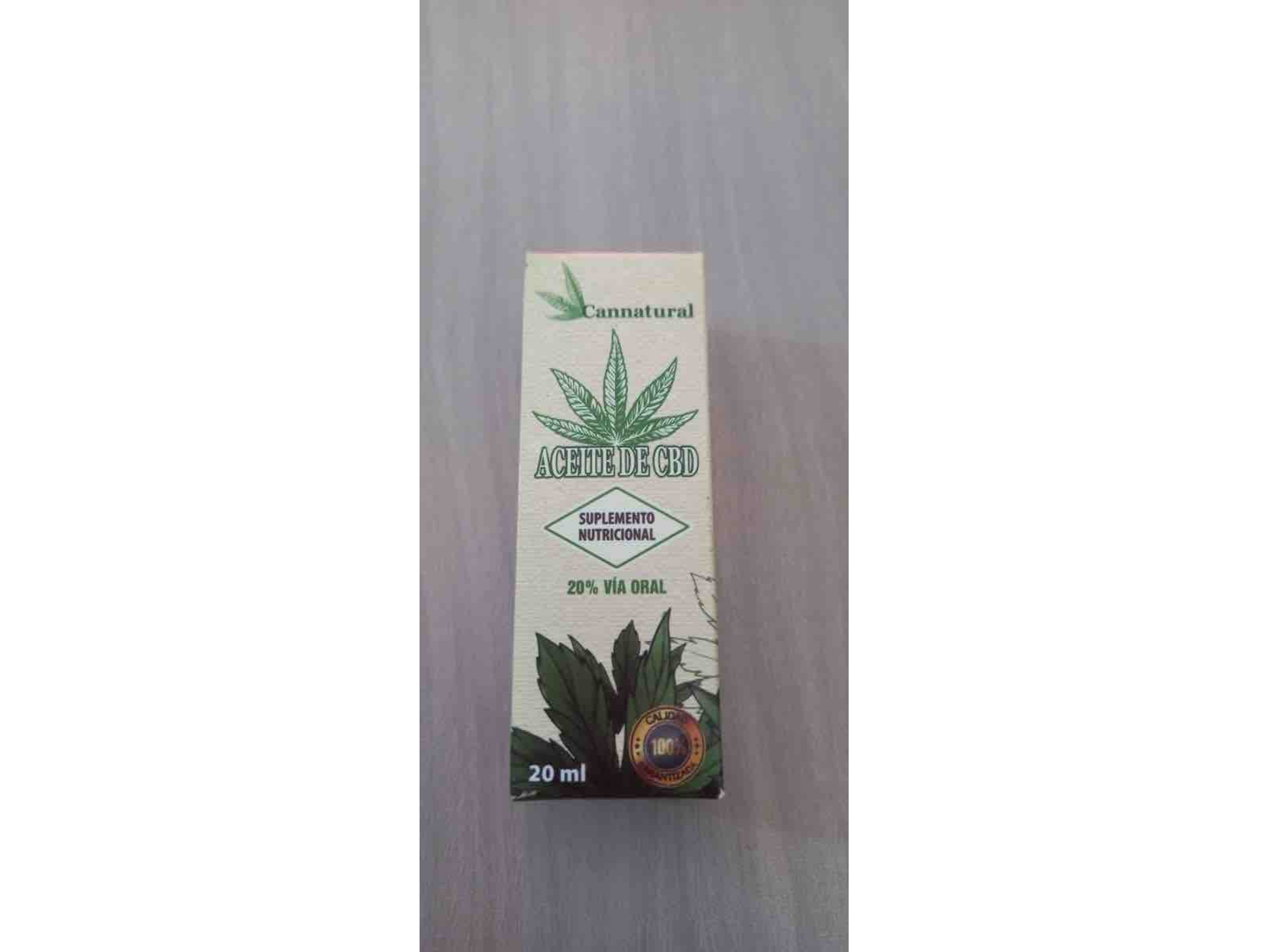 Aceite de canabis vía oral 20%