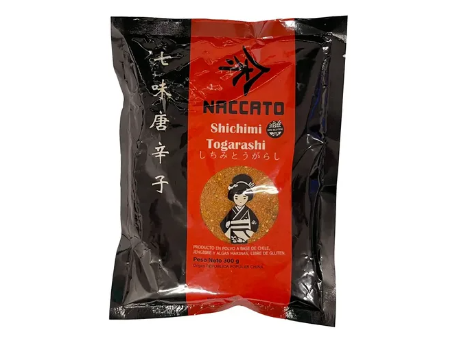 Shichimi togarashi polvo a base de chile jengibre y algas marinas