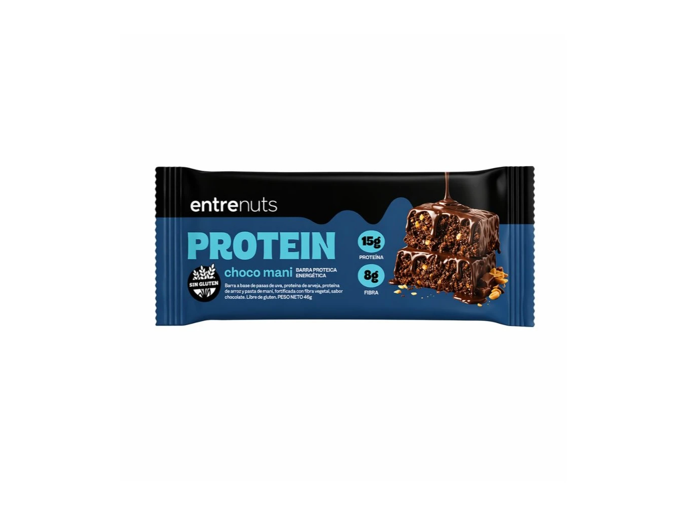 Barritas Proteicas Choco-Mani Entrenuts 15gr prote