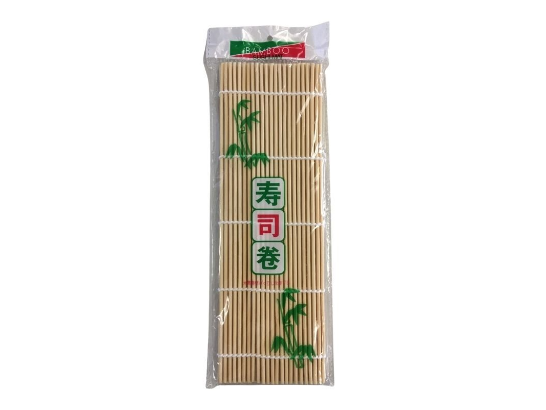 ESTERILLA P/SUSHI DE MADERA AMARILLA 24X24CM