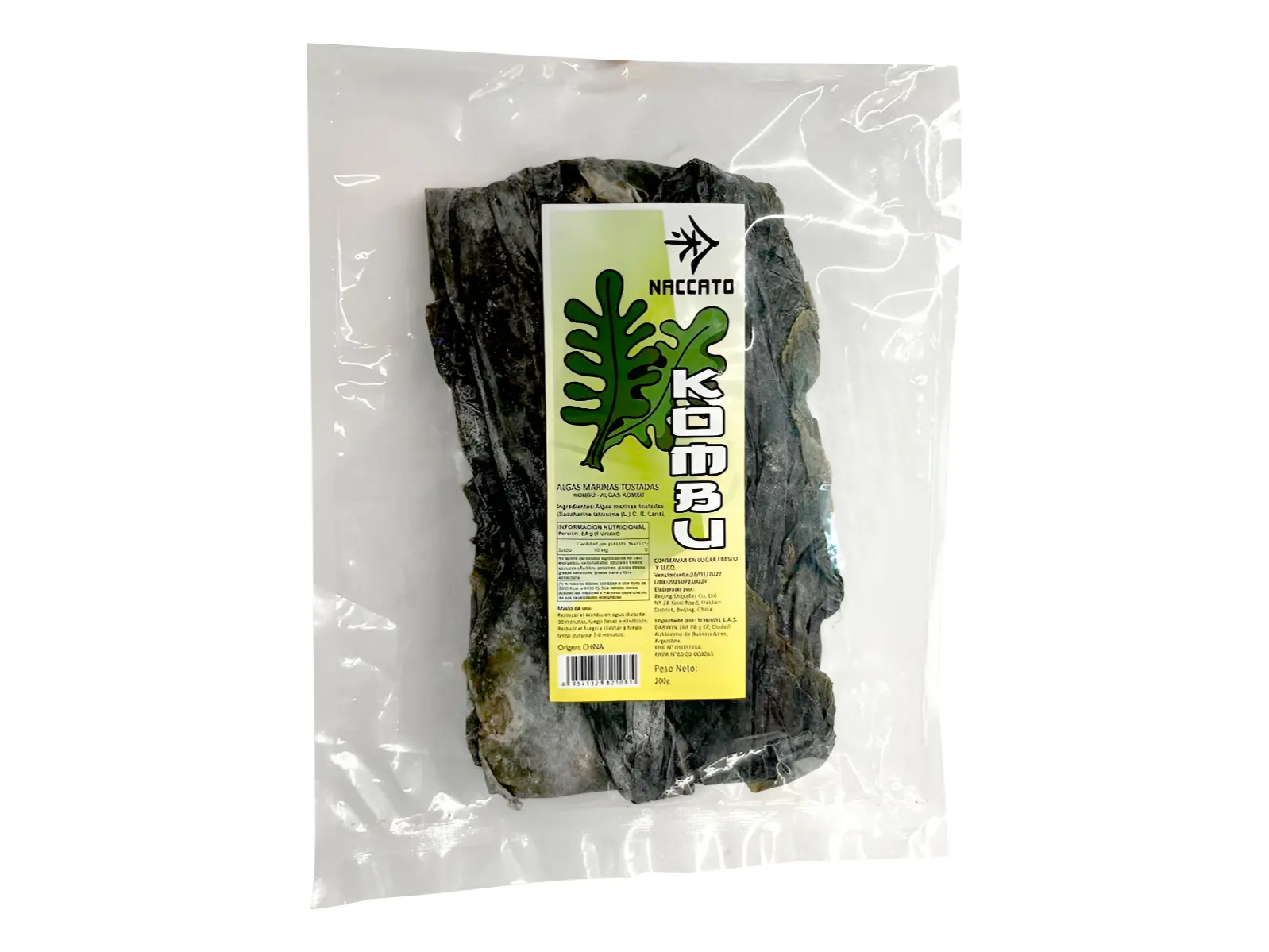Algas marinas tostadas kombu