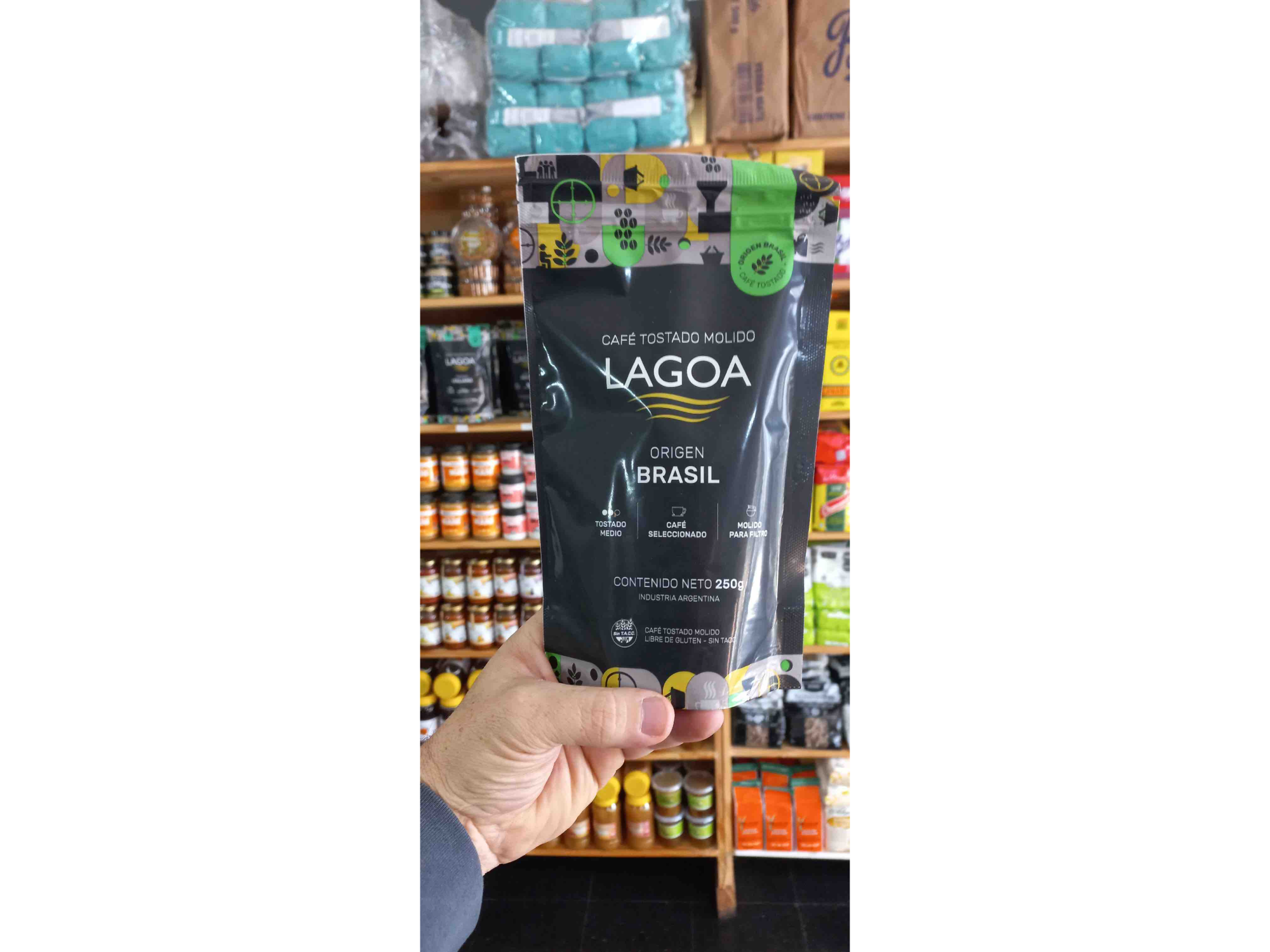 Café origen Brasil molido sin tac