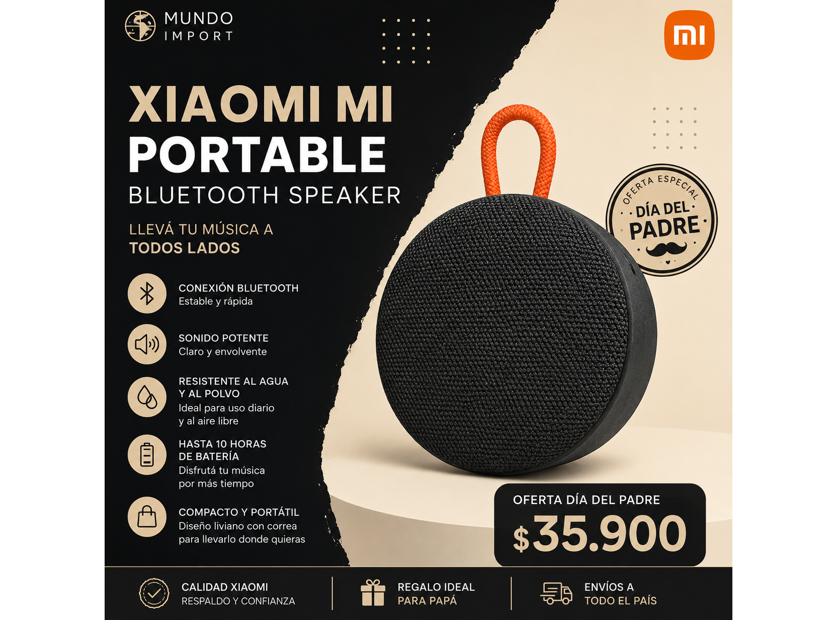 Parlante Xiaomi Mi Portable Bluetooth Speaker