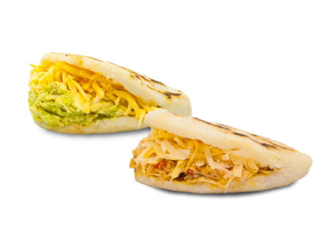 2 Arepas Medianas + 1 Salsa