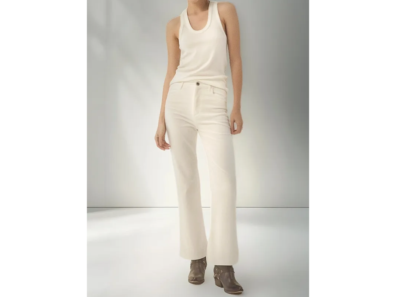 Pantalón blanco elastizado