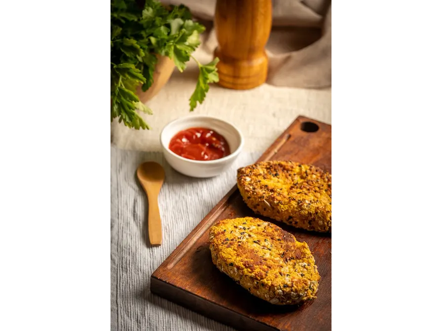 Milanesa de garbanzos y muzza x 4