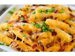 Papas con Cheddar y Bacon