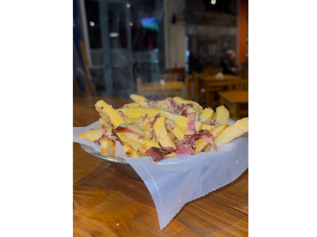 Papas con Cheddar y Bacon