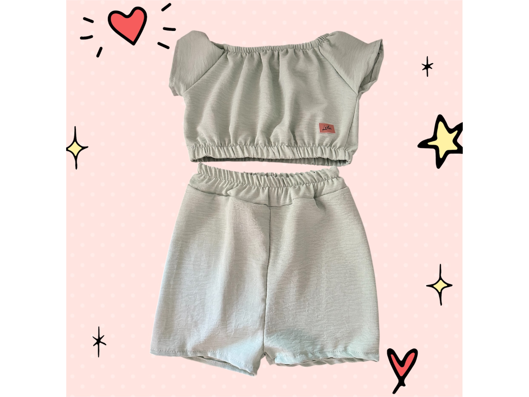 Conjunto short y top frunce