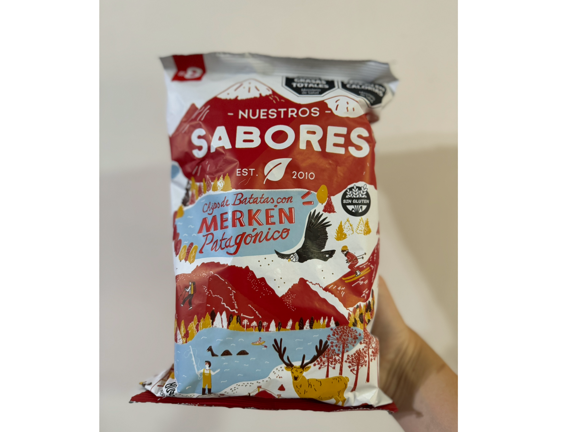 Chips de batatas con merken Patagonico