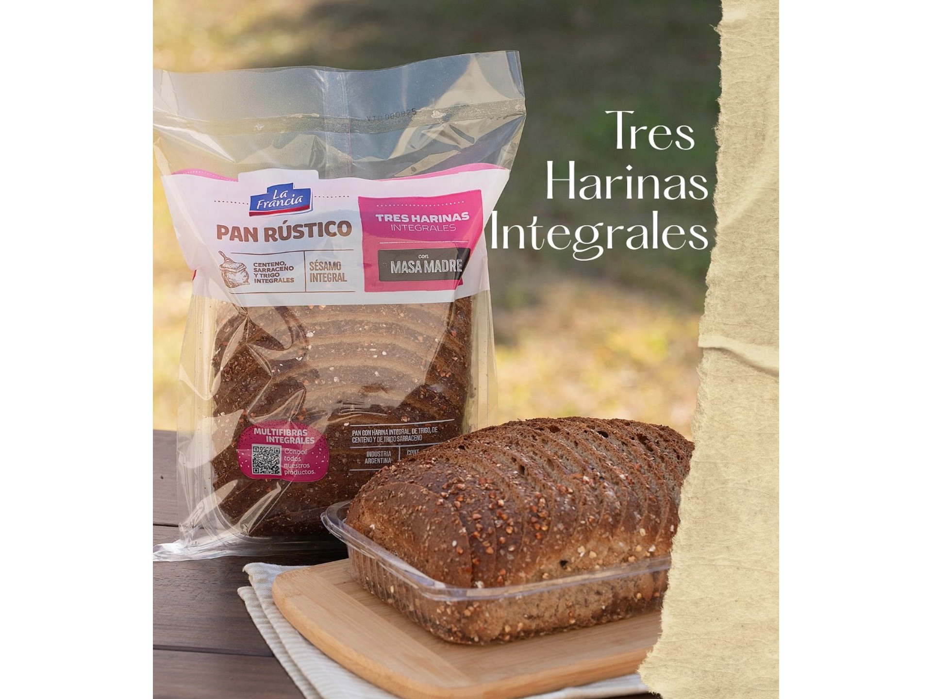 Pan Rústico Tres Harinas 560 gr