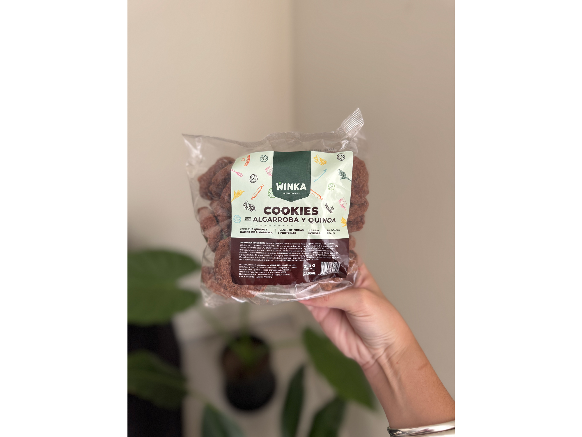 Cookies integrales algarroba y quinoa