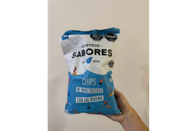 Chips de papas rústicas con sal marina