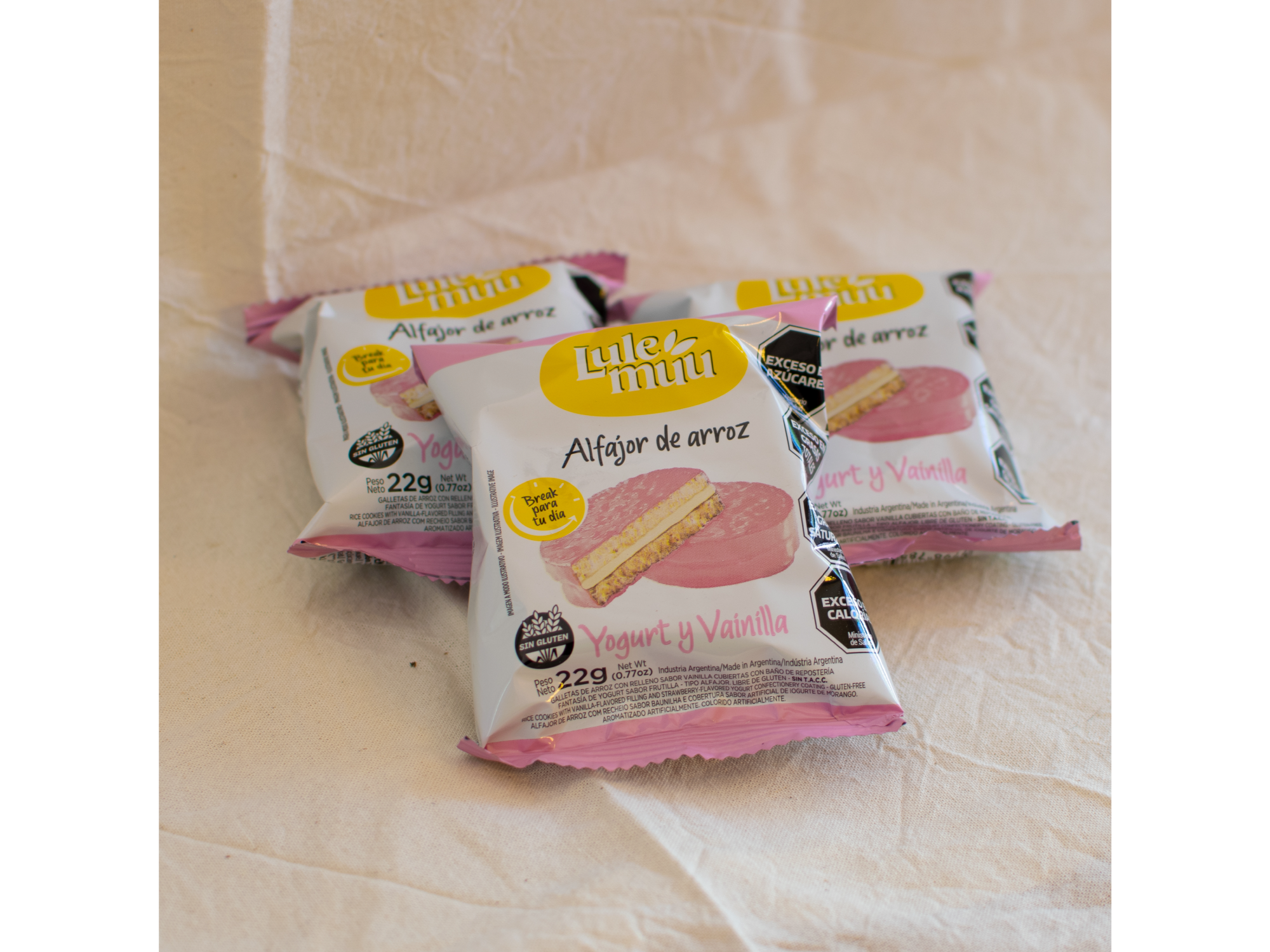 Alfajor de Arroz Yogurt y Vainilla