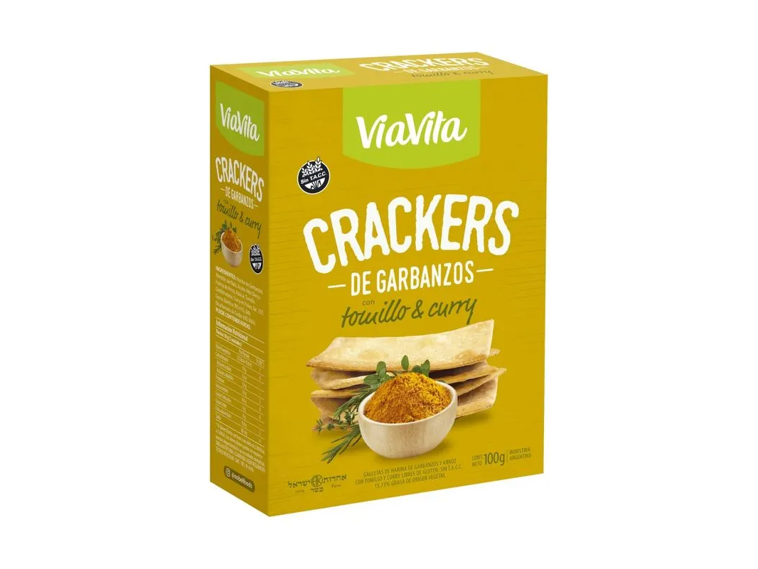 Crackers de Garbanzo con Tomillo y Curry