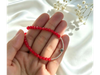 Cristal bicono rojo opaco con dije estrella CHO003