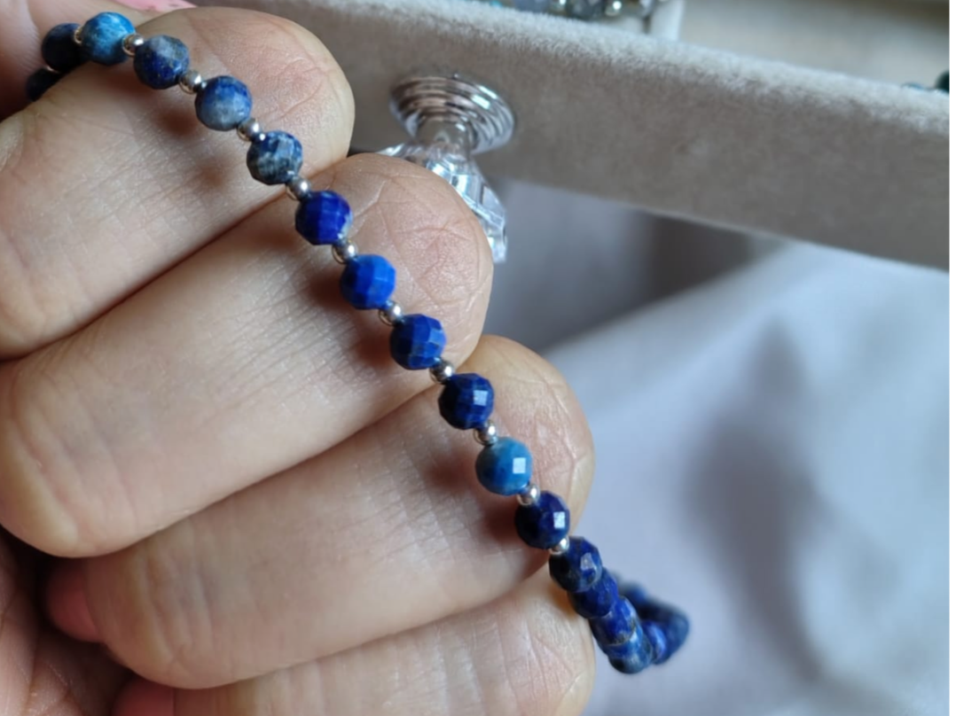 Choker piedra Natural y plata CHO003