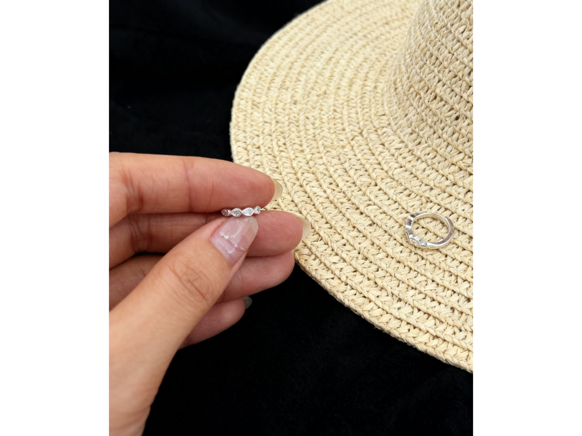 Argollita gotitas con strass