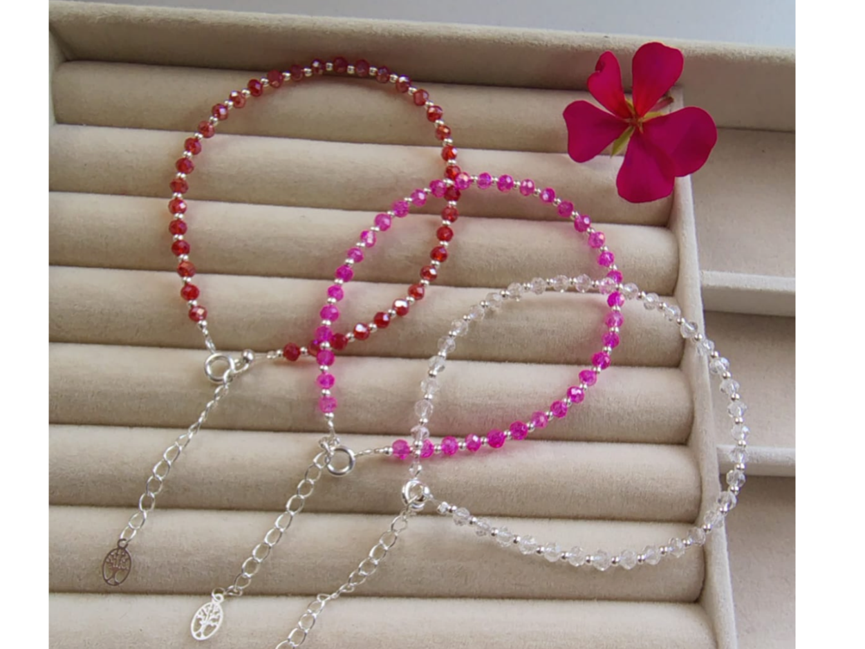 Tobilleras cristales