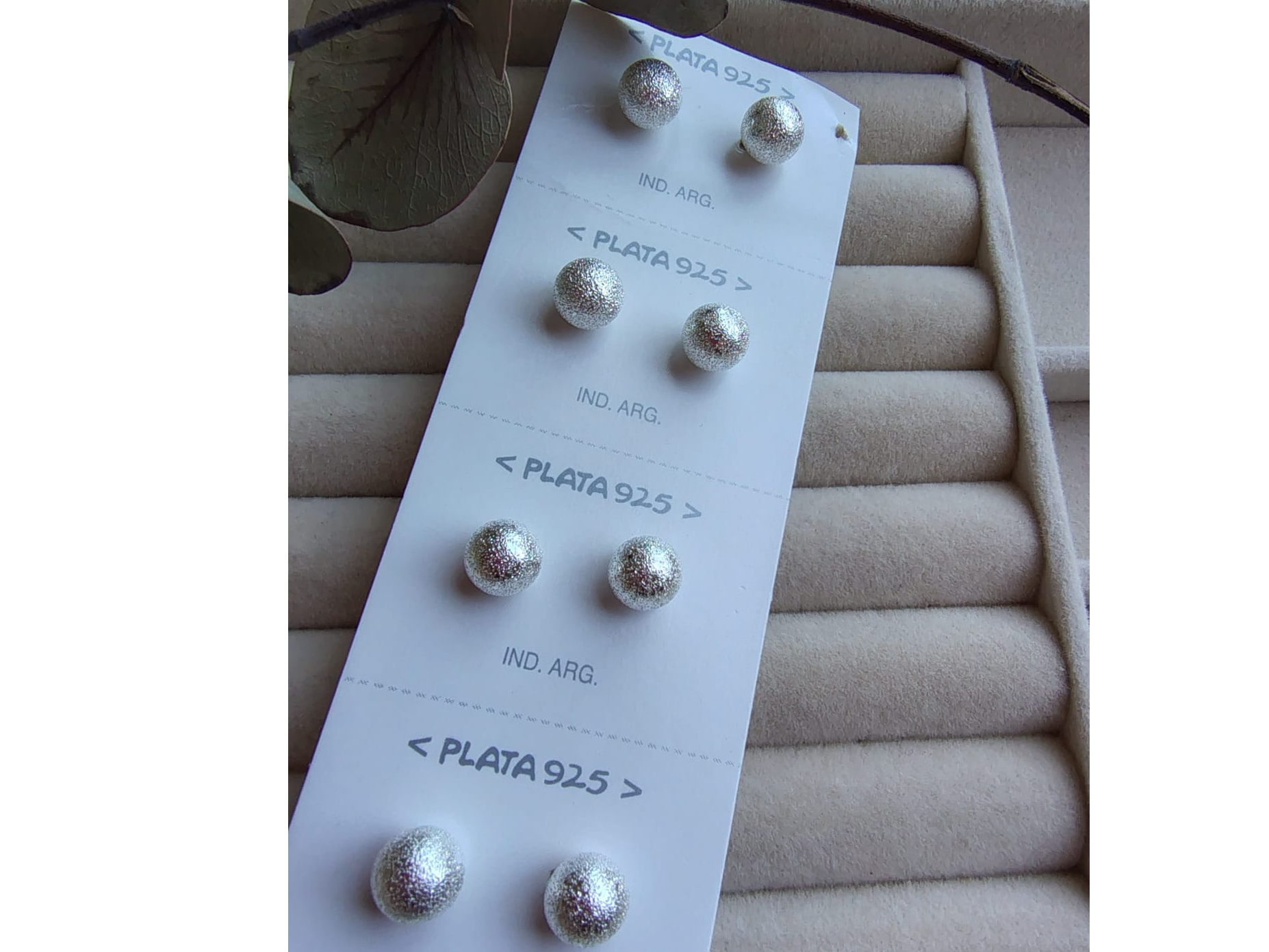 Perla arenada, plata 925