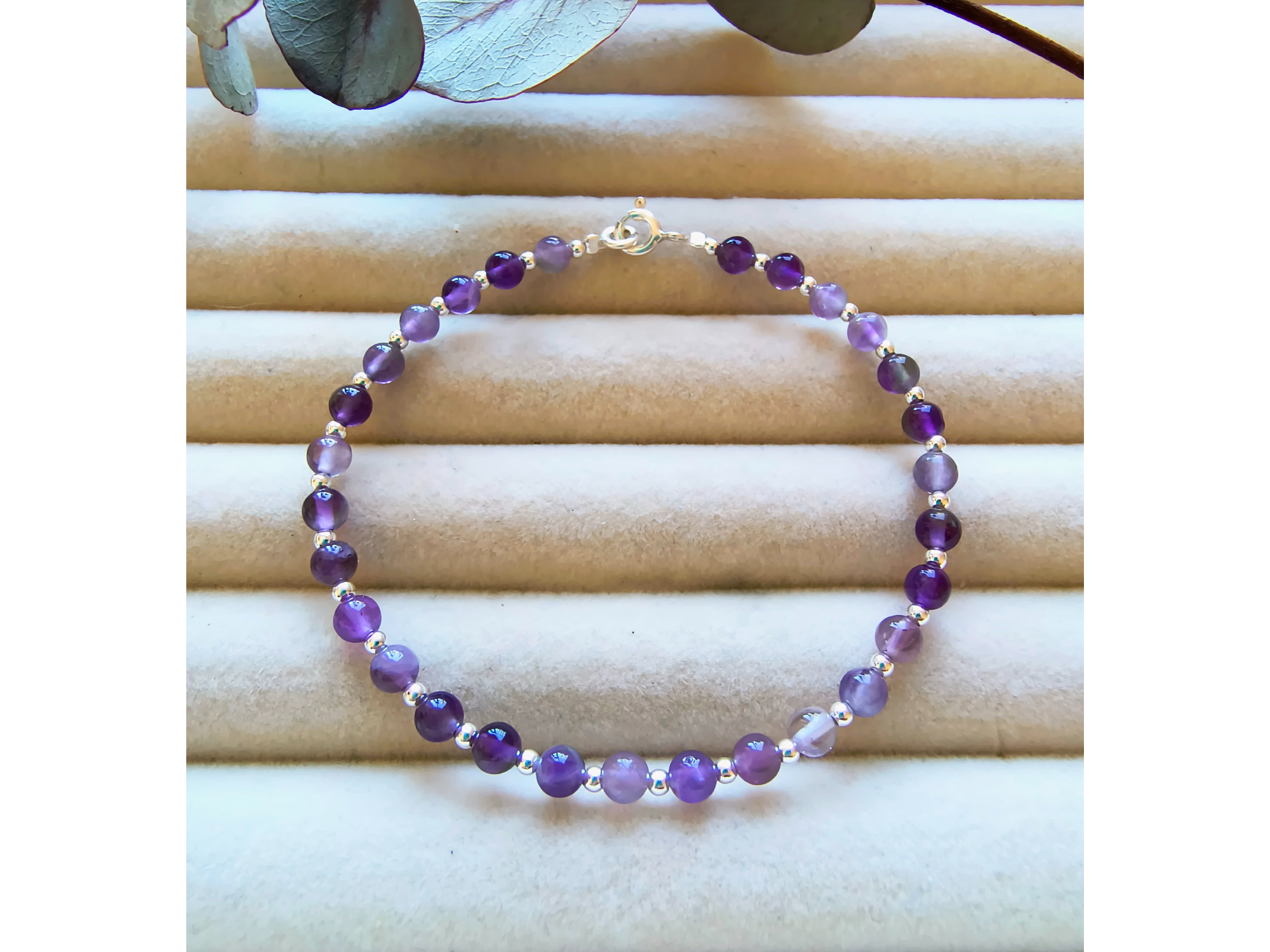 Amatista con bolitas de plata  PN003