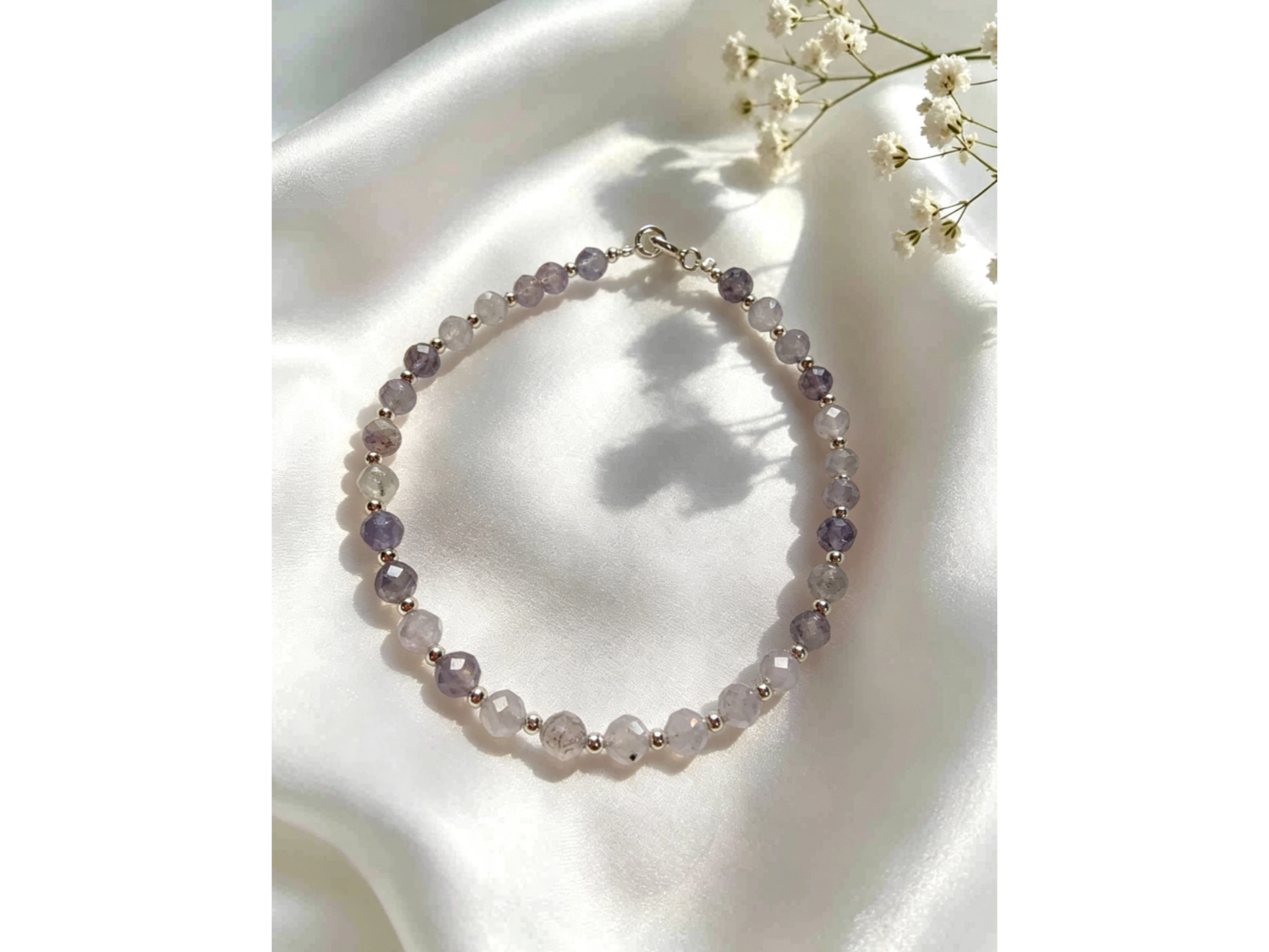 Pulsera Amatista Facetada con cierre PN009