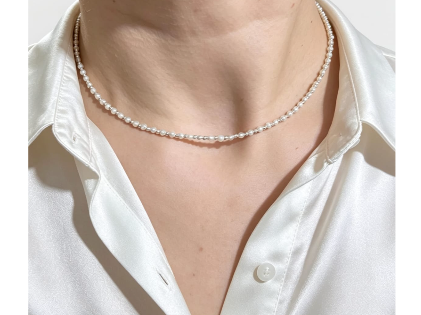 Choker perlas del río 2 mm CHO005
