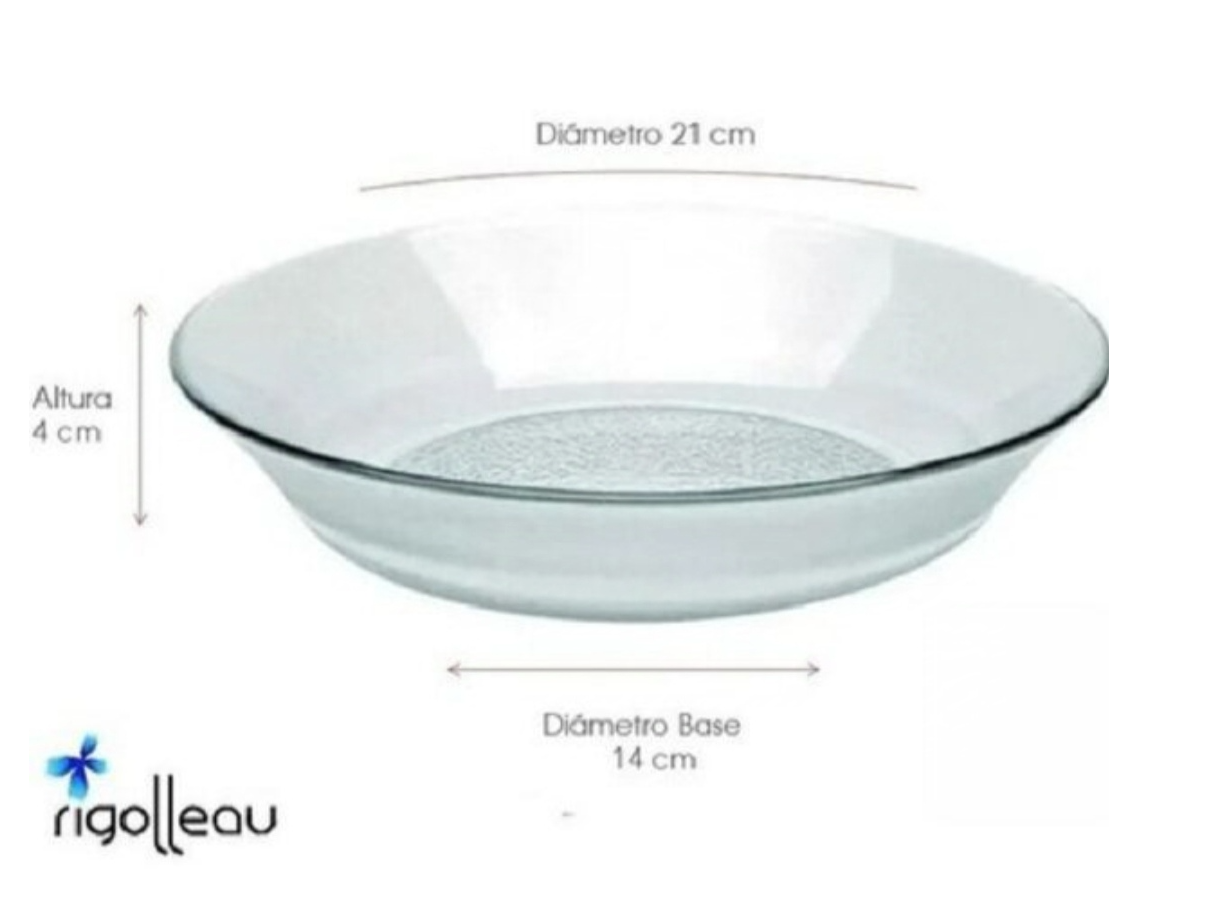 Plato hondo Aquamarine Rigolleau (x12 unidades)