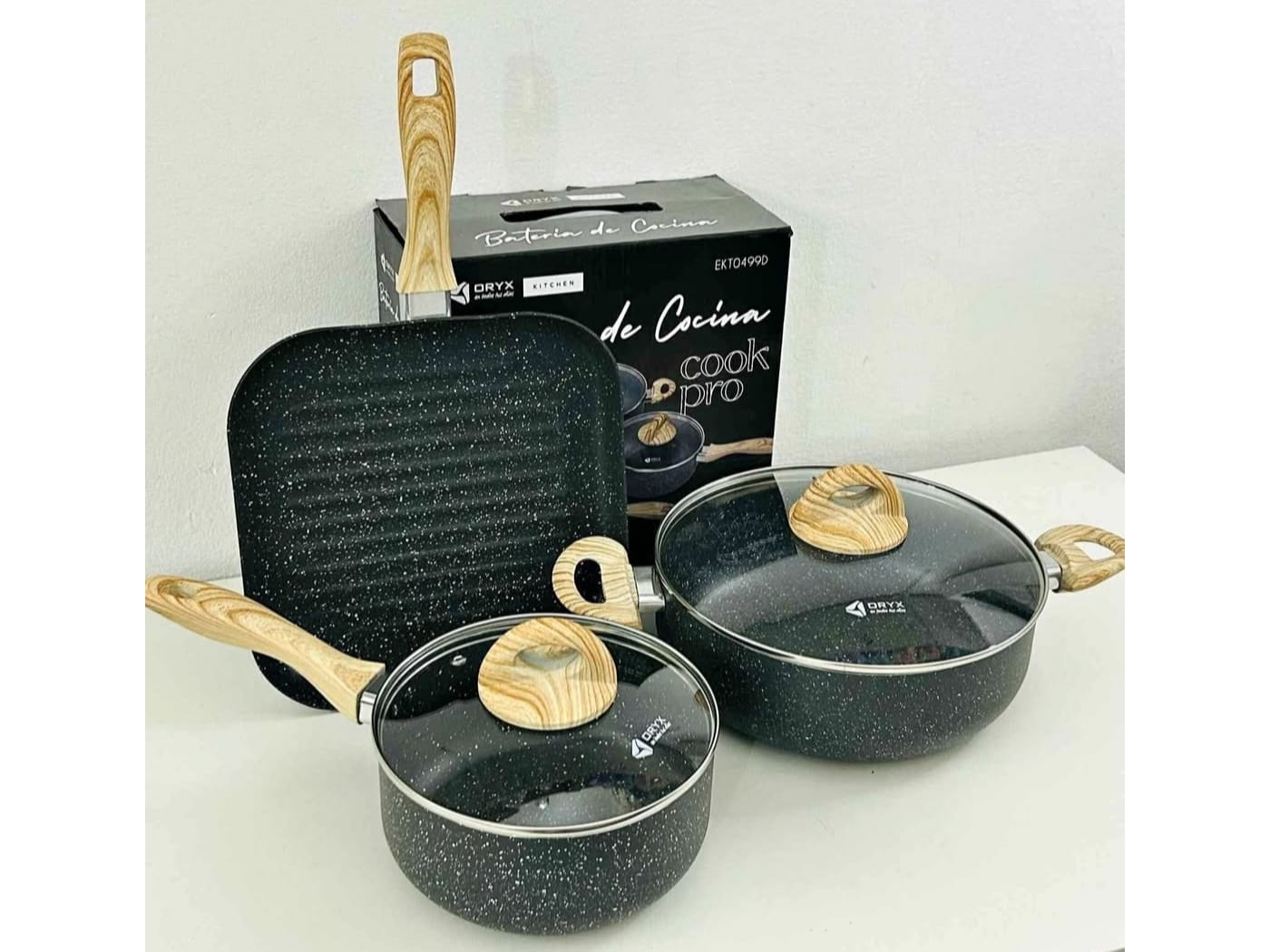 Set ollas 3 piezas Oryx "cook pro" con bifera