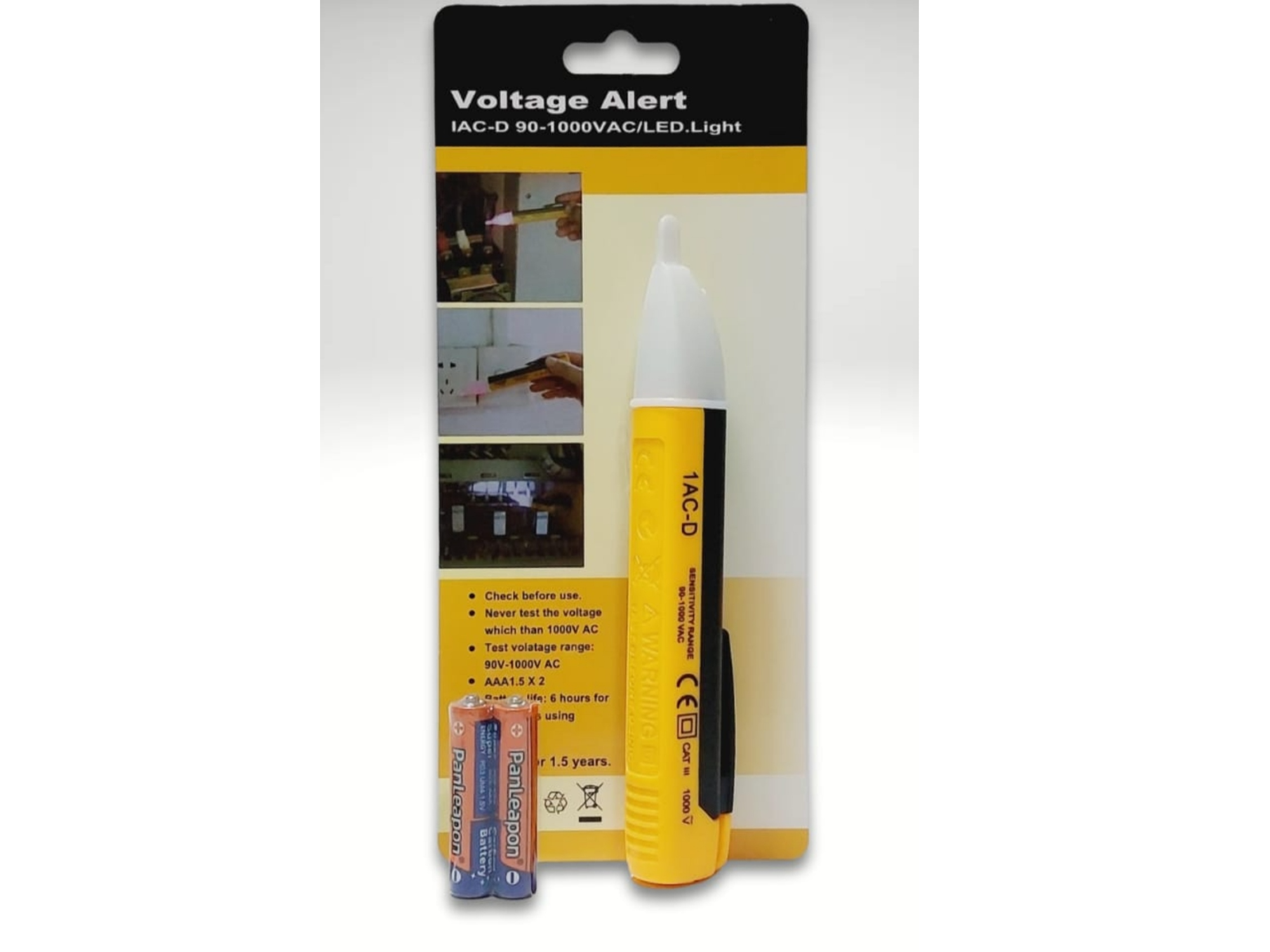 Lápiz detector de voltaje con pilas