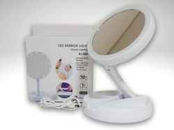 Espejo con luz led (un lado x10 de aumento)