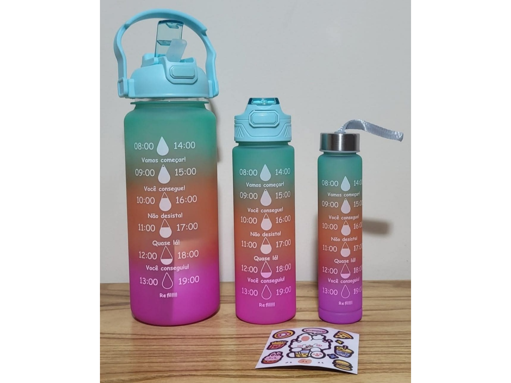 Set de botellas motivacionales x3