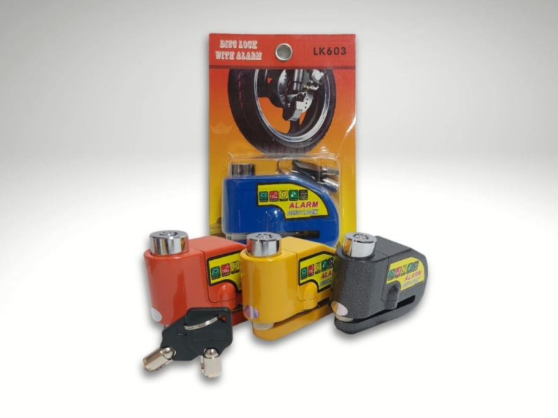 Candado traba disco para motocicleta con alarma