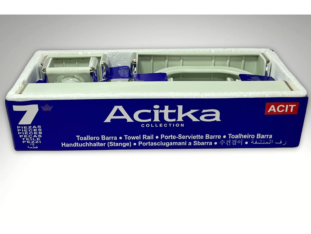 Set de baño 7 piezas plástico actika