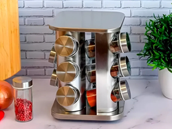 Especiero giratorio acero inoxidable 12 frascos