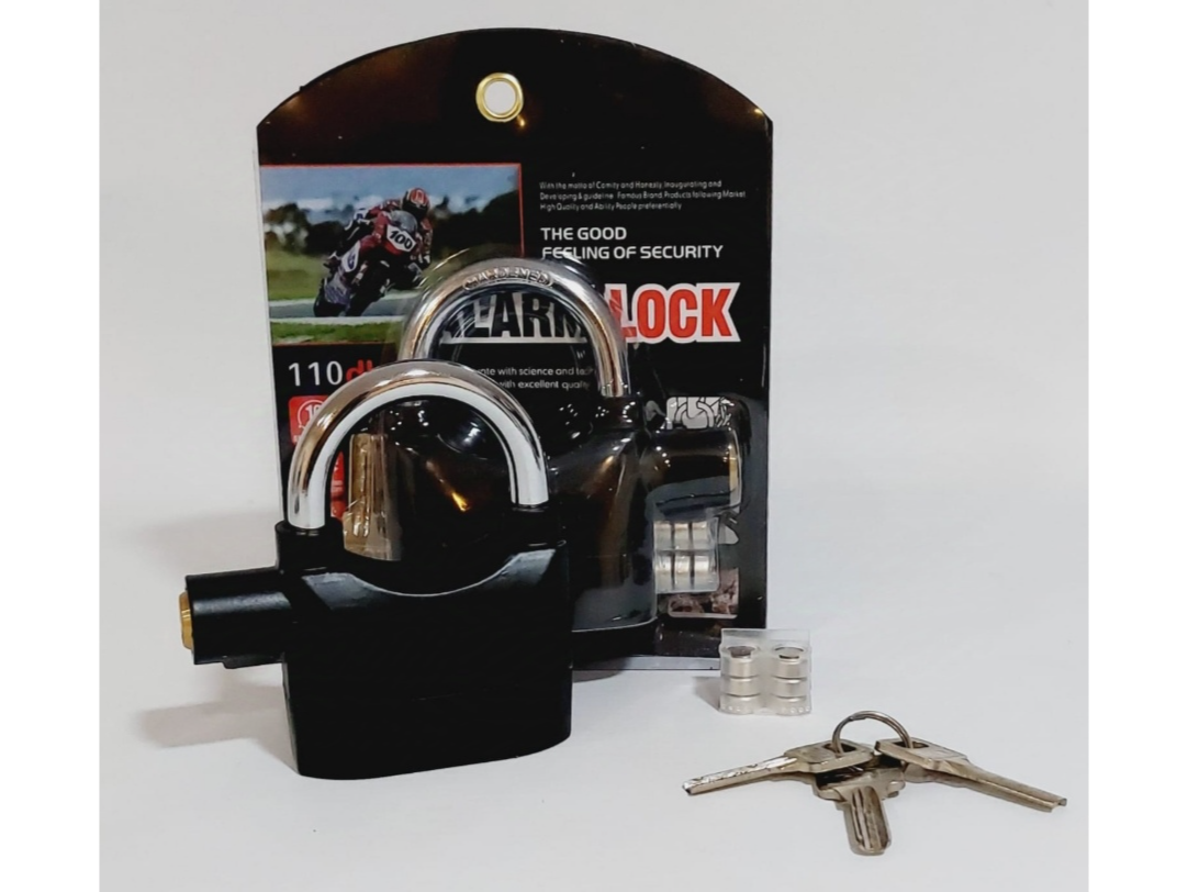 Candado con alarma para motocicleta