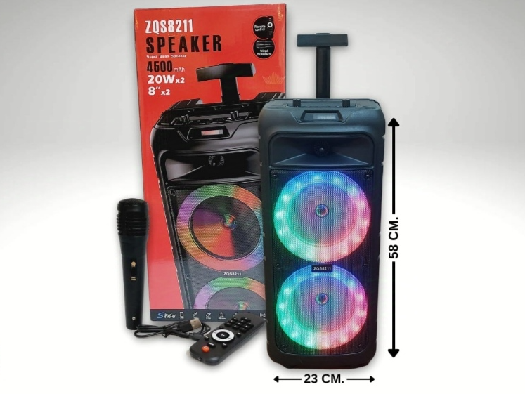 Parlante 8 pulgadas x2 zqs8211 con carrito