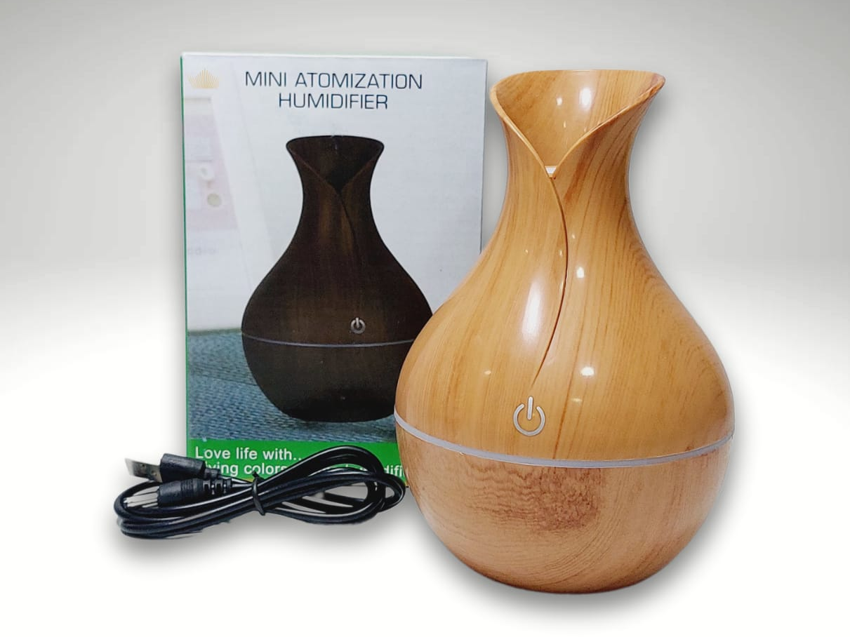 Humificador gota de madera con luz led