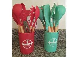 Set de utensillos de cocina 12 piezas silicona