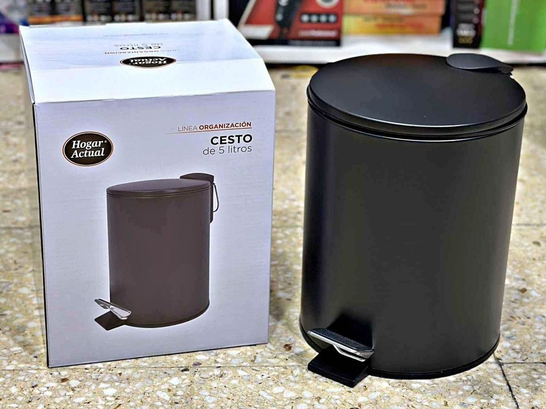 Cesto de basura 5 litros color negro
