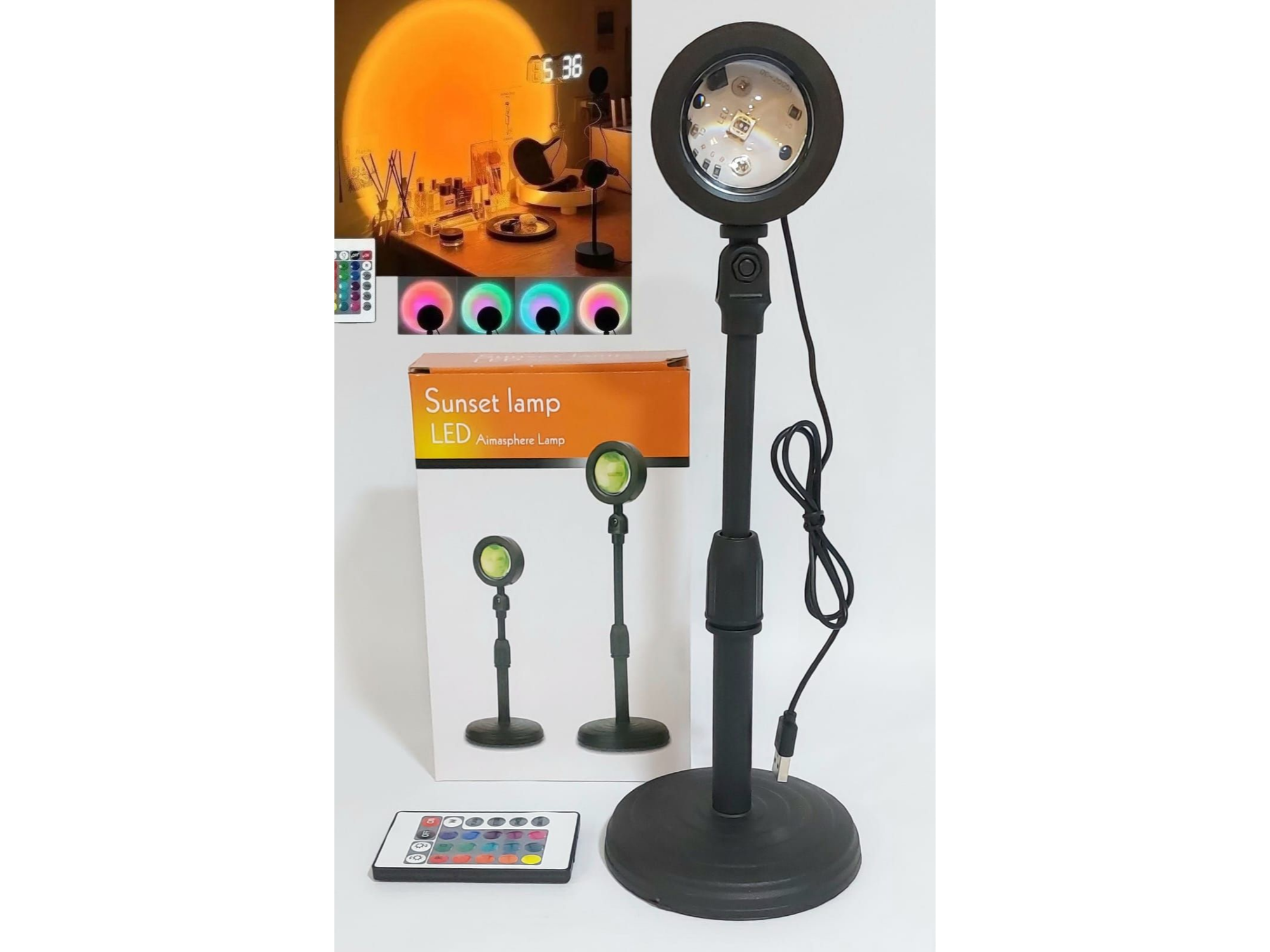 Lampara efecto sunset