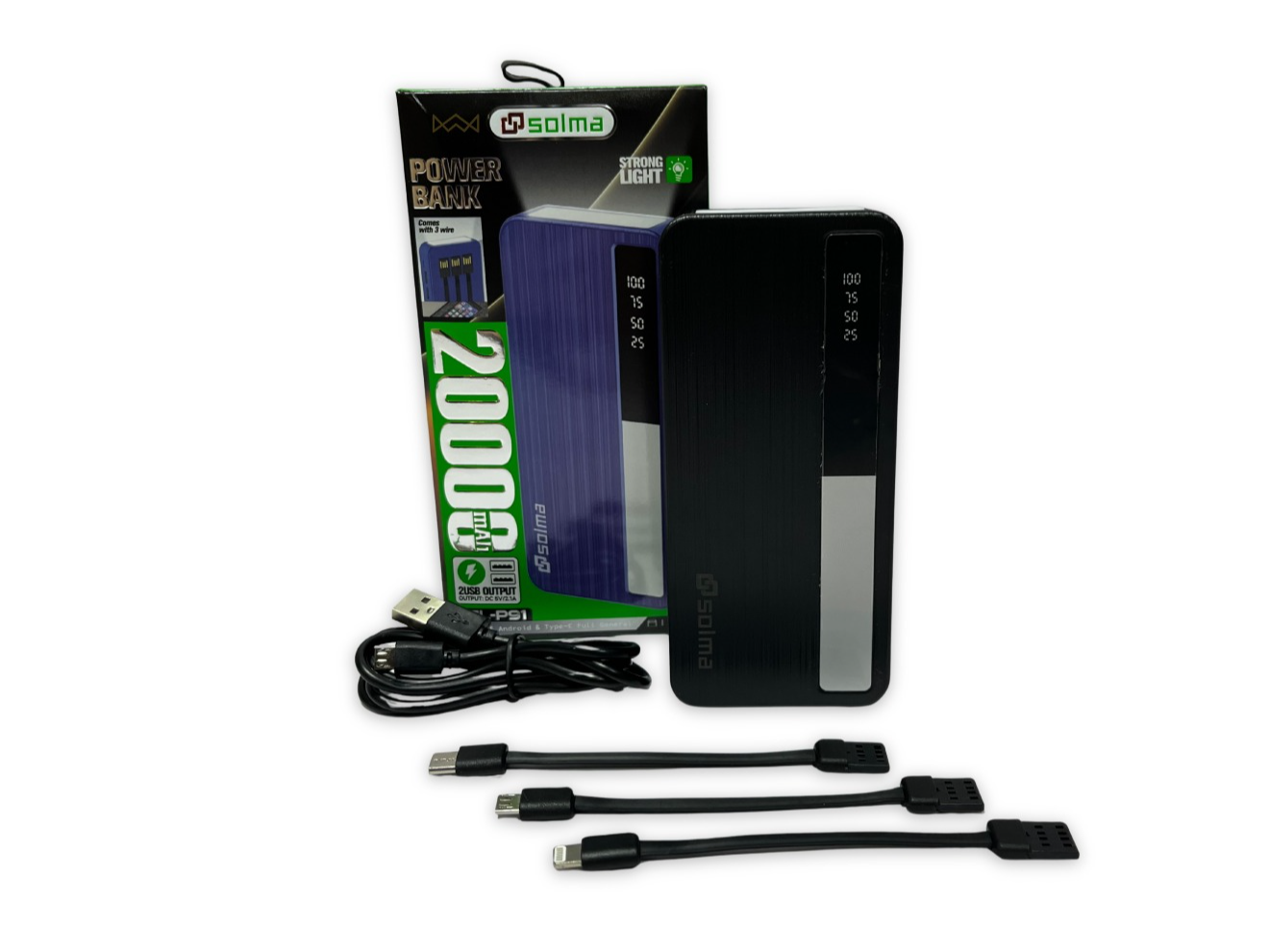 Cargador portatil power bank 20.000 mah Solma