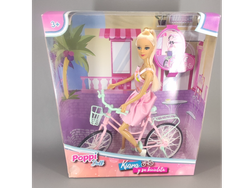 Muñeca con bicicleta