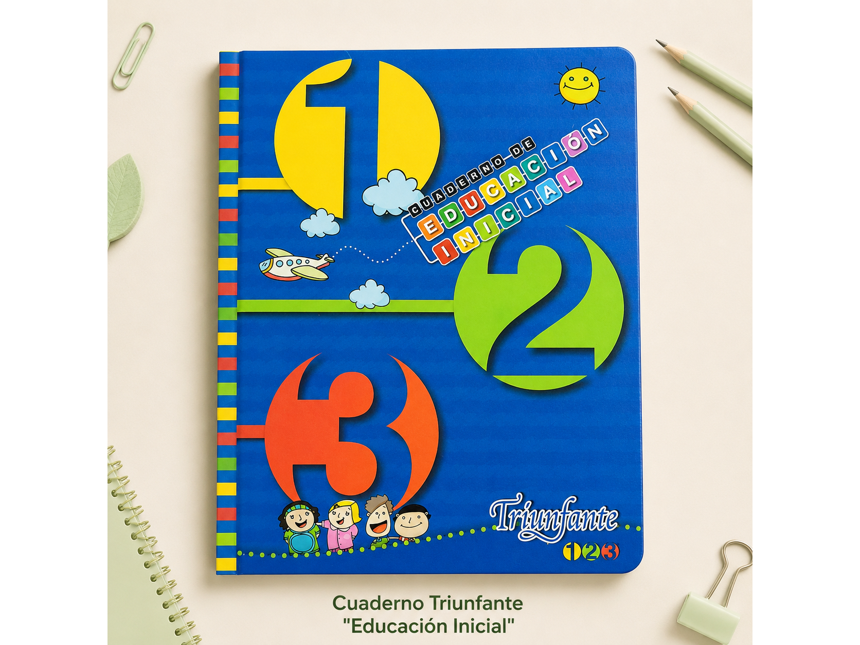 Cuaderno Triunfante de Educación Inicial 123 Tapa Dura