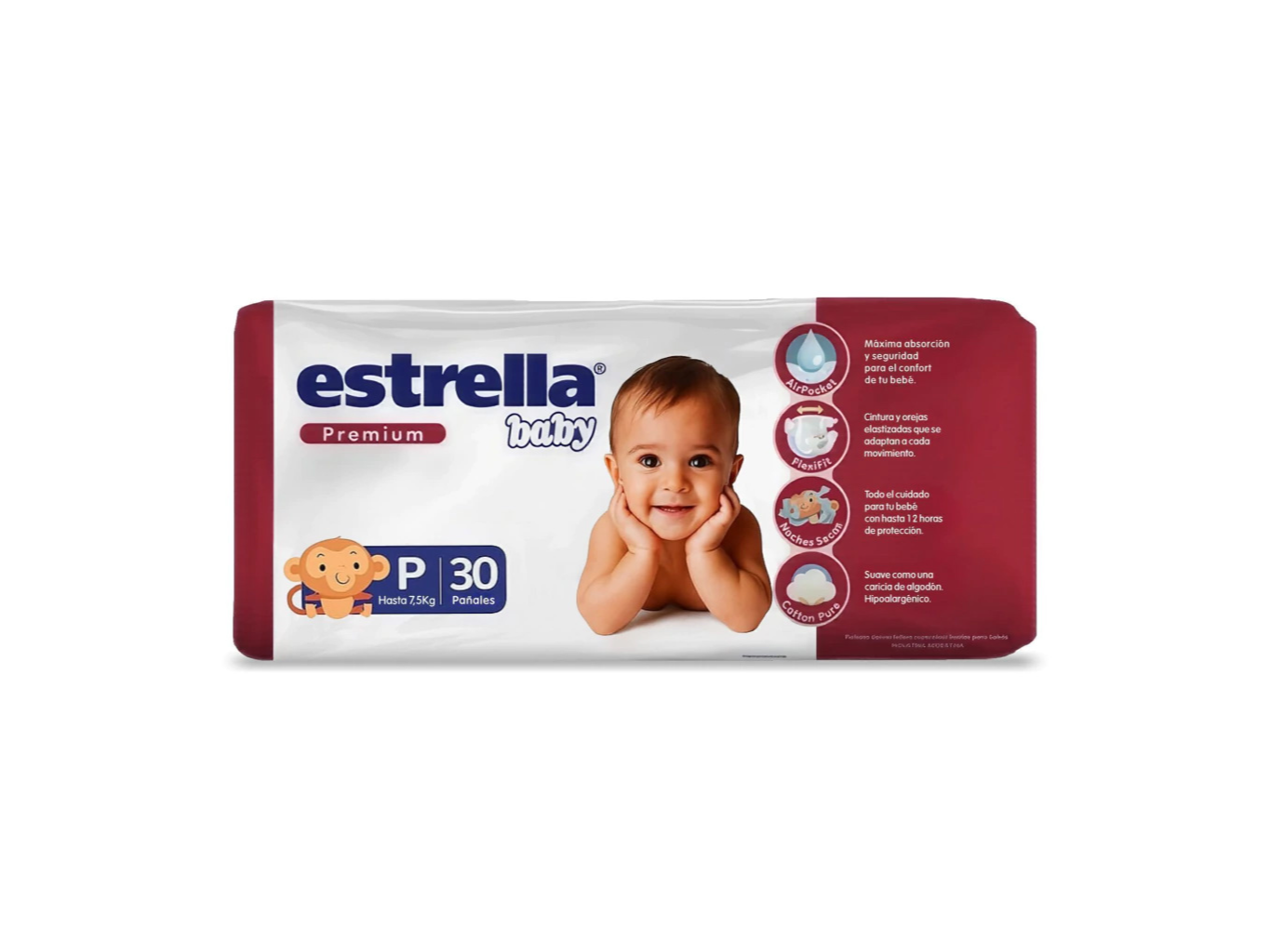 Estrella Premium Talle P x 30 pañales
