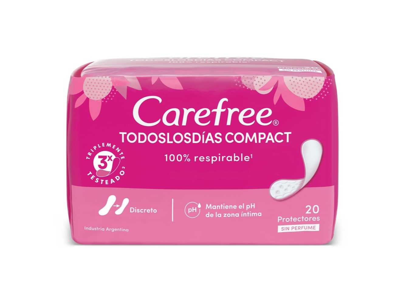 Protectores Diarios Carefree Sin Perfume x20u