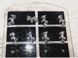 Hojas plateadas x par