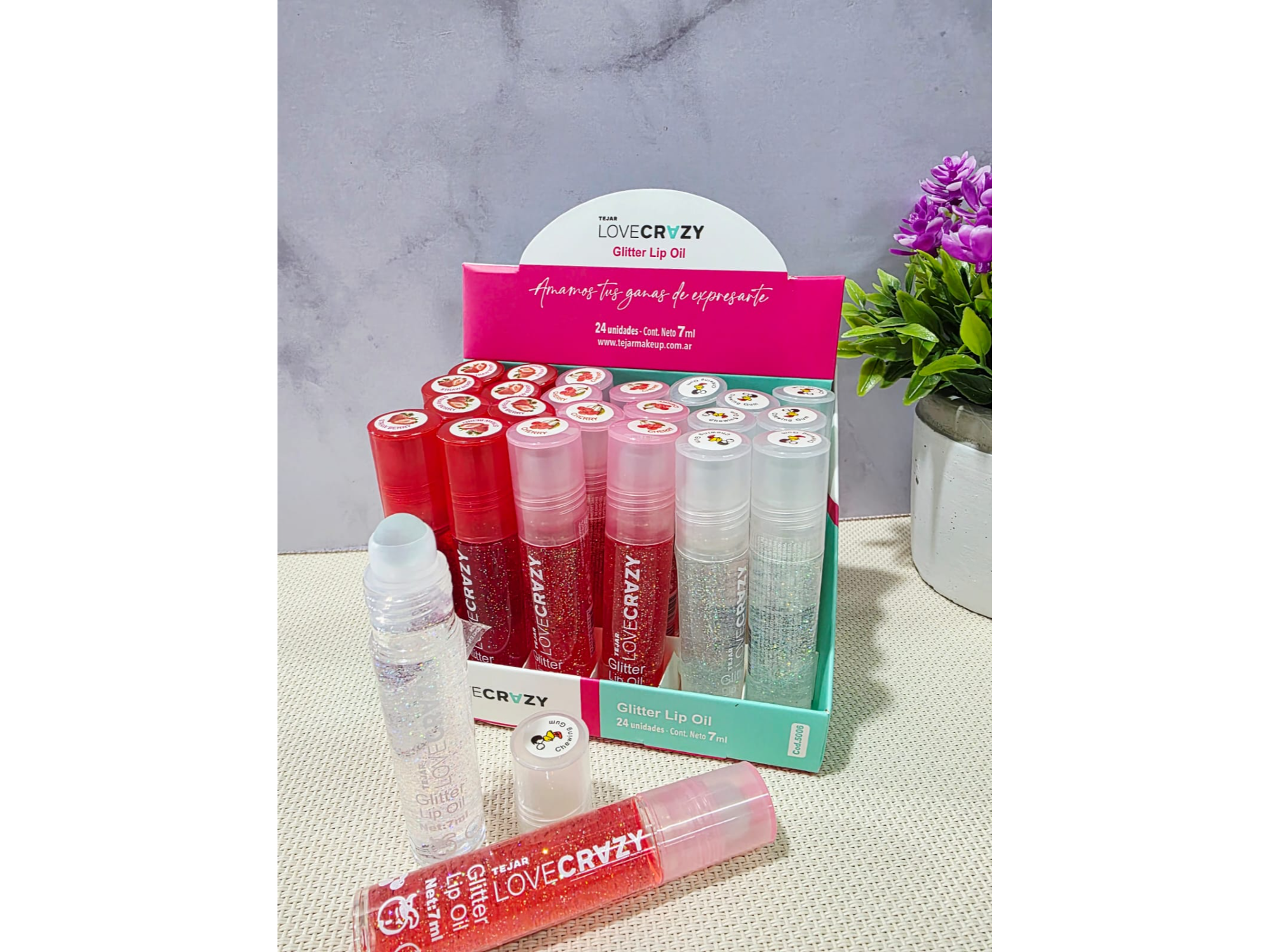 Brillo Labial Roll On 7ml con Glitter