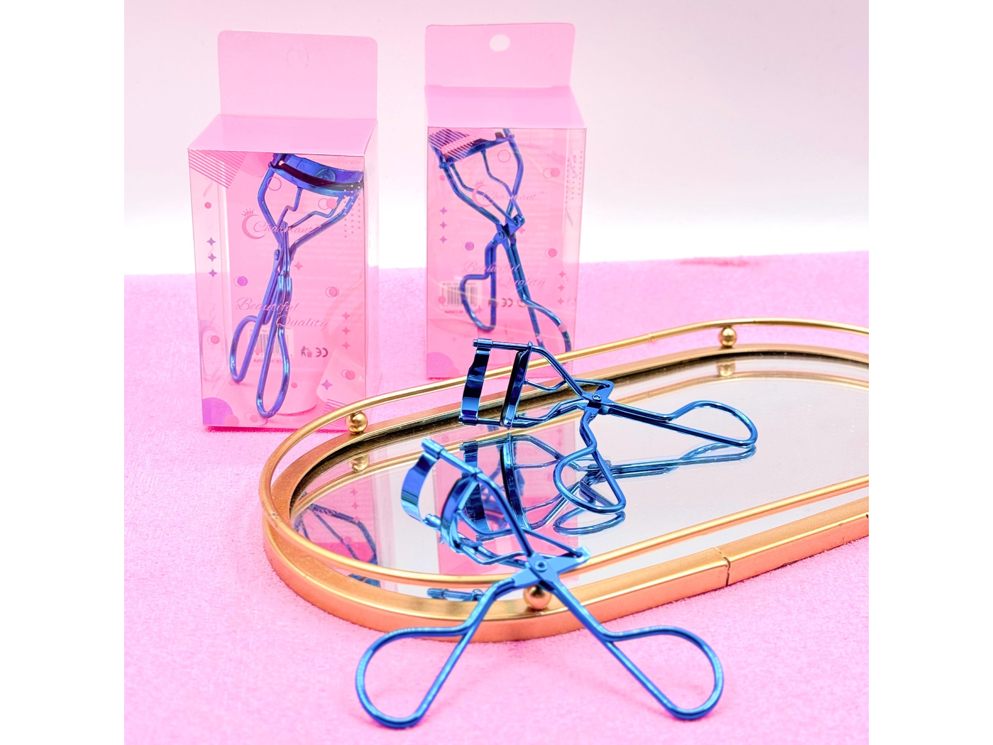 Arqueador de Pestañas Metalizado en Caja